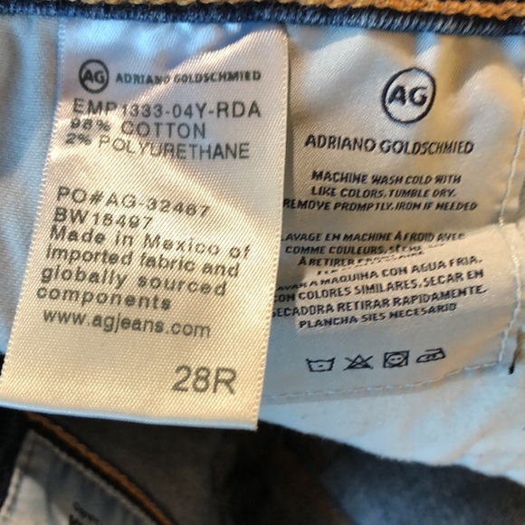 AG DENIM Adriano Goldshmied the stilt roll up cigarette jean crop 28 - Picture 8 of 8